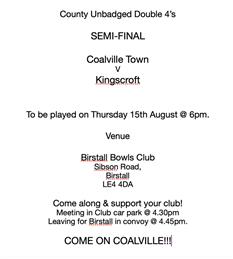County SEMI-FINAL Coalville Town v Kingscroft